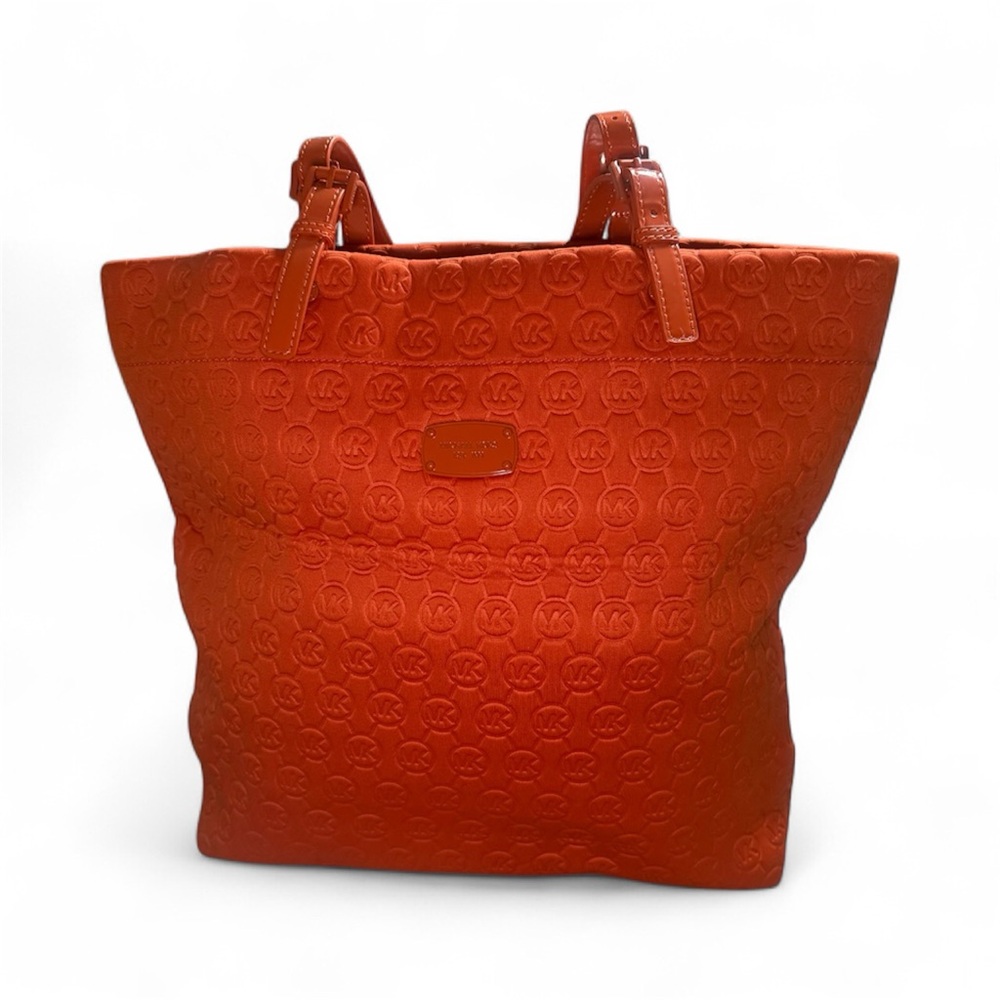 Michael Kors Bold Orange Embossed Tote